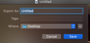 Quicktime export menu